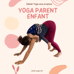 Yoga parent enfant en duo, au colosse Réunion
