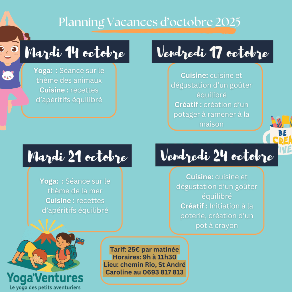 Planning vacances octobre 2025